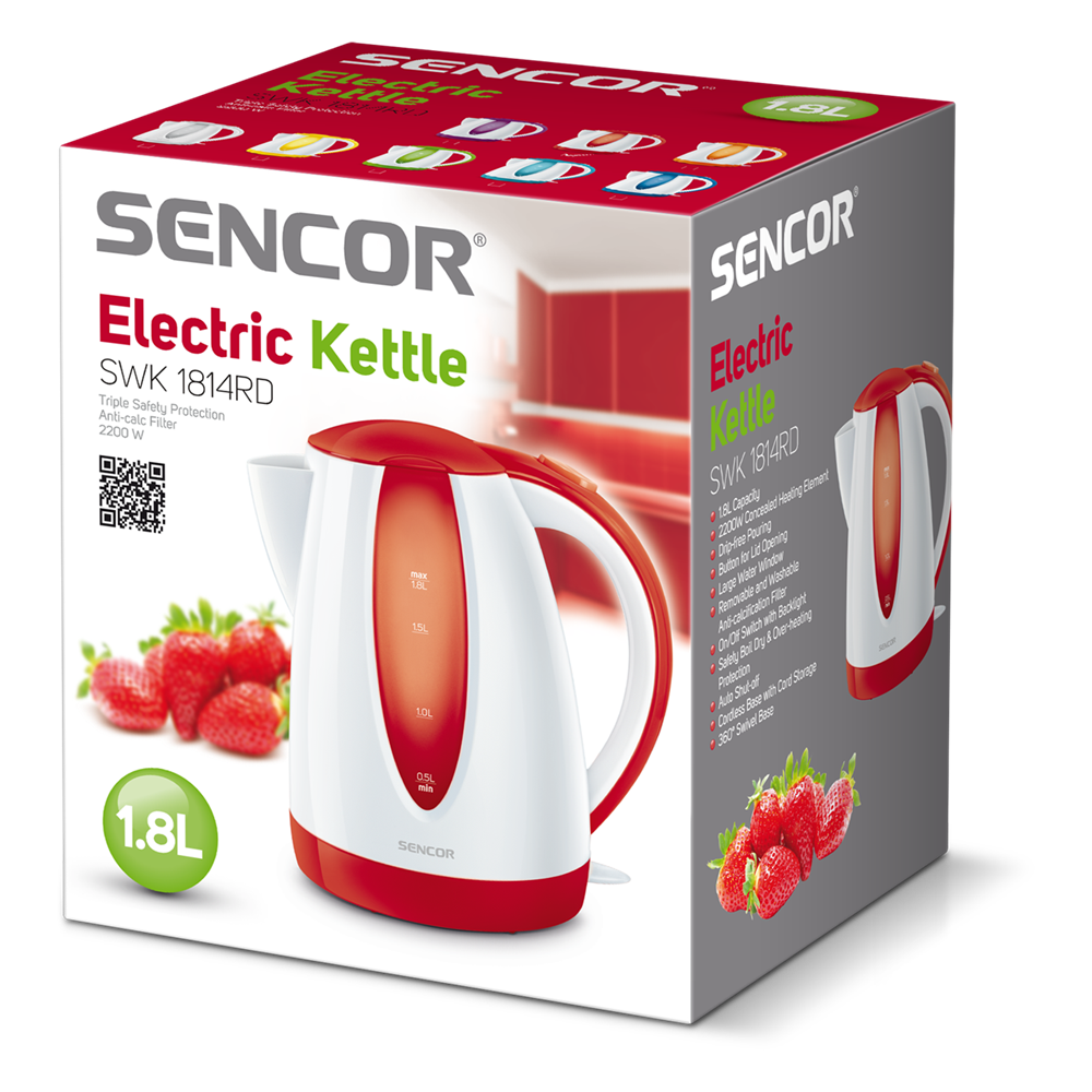 Sencor SWK 1814RD 1,8L-es piros vízforraló