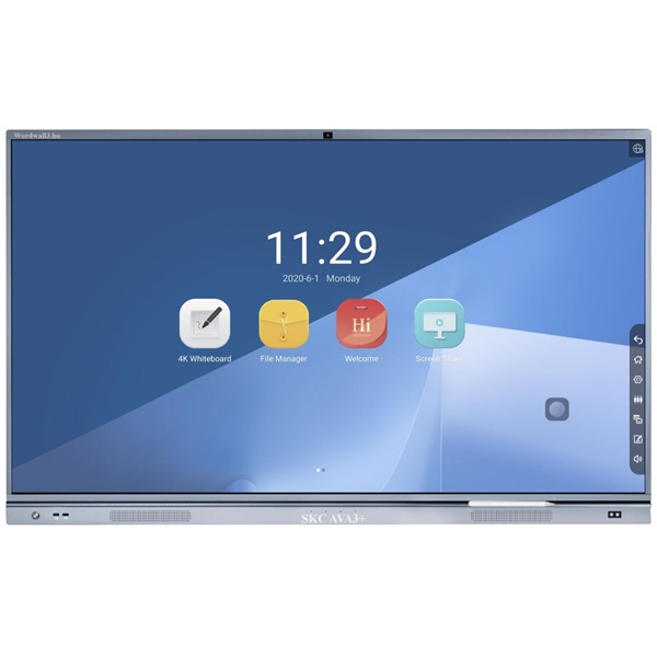 SKC AVA 65" 3+ 4K UHD LFD kijelző WordWall 3 Pro edukációs szoftverrel