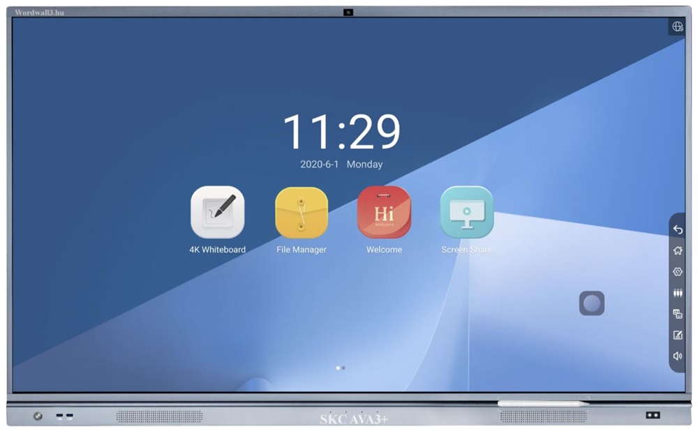 SKC AVA 65" 3+ 4K UHD LFD kijelző WordWall 3 Pro edukációs szoftverrel