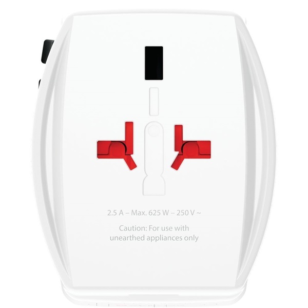 SKROSS 1.302975 MUV 45W USB-A/USB-C fehér világutazó adapter + Type-C kábel