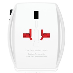 SKROSS 1.302975 MUV 45W USB-A/USB-C fehér világutazó adapter + Type-C kábel