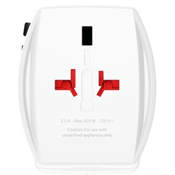 SKROSS 1.302976 MUV 65W USB-A/USB-C fehér világutazó adapter + Type-C kábel