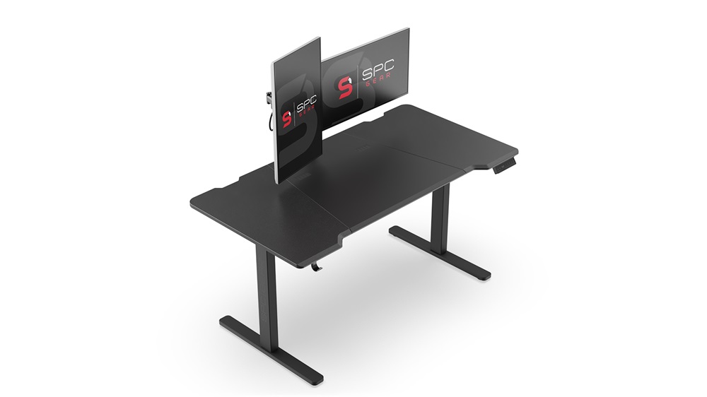 SPC Gear GD700E fekete motorosan állítható gamer asztal