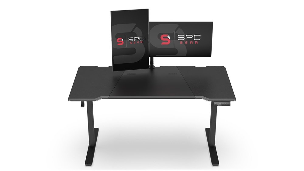 SPC Gear GD700E fekete motorosan állítható gamer asztal