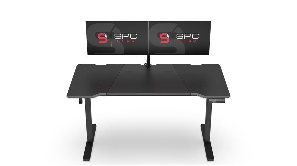 SPC Gear GD700E fekete motorosan állítható gamer asztal