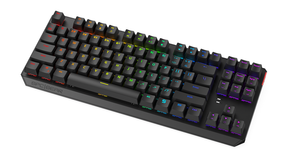 SPC Gear GK630K US Tournament (Kailh Blue) RGB mechanikus gamer billentyűzet