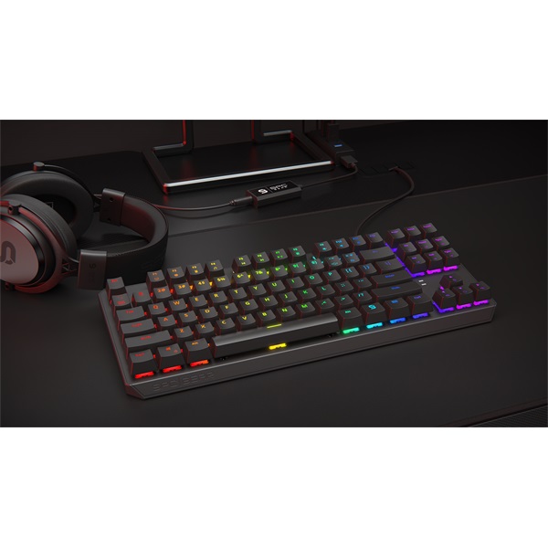 SPC Gear GK630K US Tournament (Kailh Blue) RGB mechanikus gamer billentyűzet