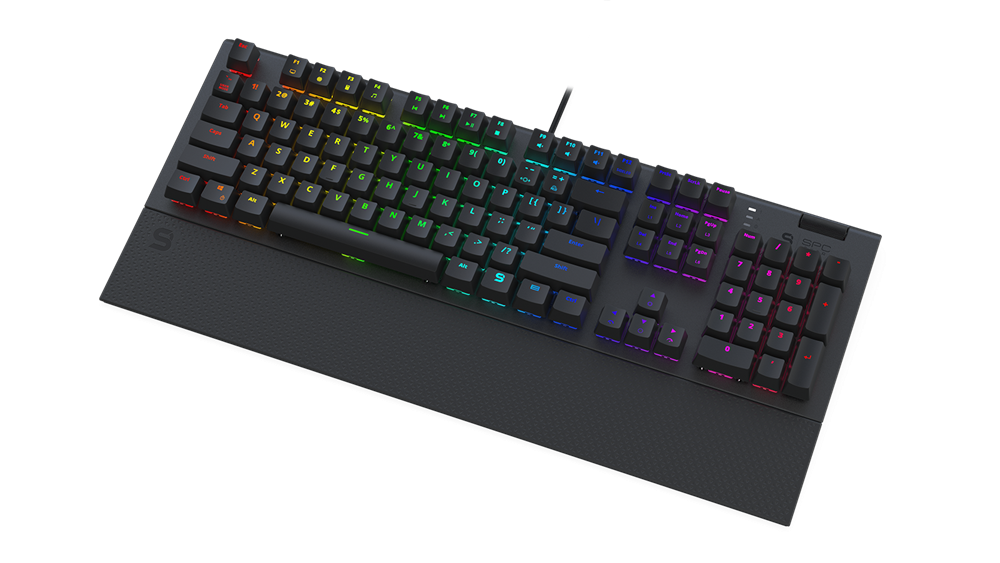 SPC Gear GK650K US Omnis (Kailh Blue) RGB mechanikus gamer billentyűzet