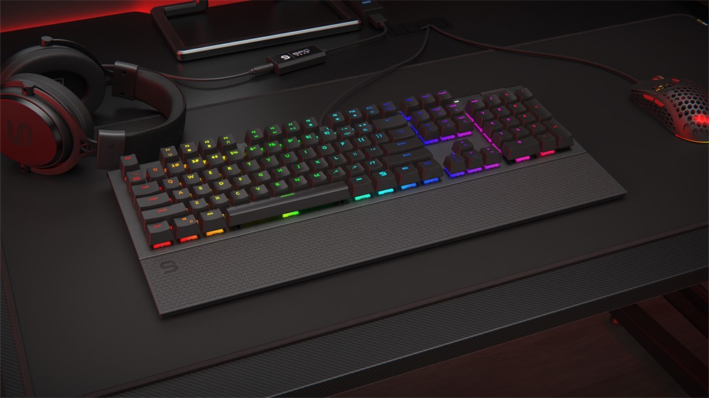 SPC Gear GK650K US Omnis (Kailh Blue) RGB mechanikus gamer billentyűzet