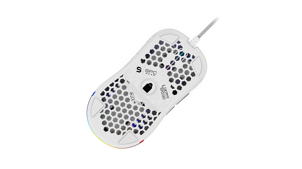 SPC Gear LIX Onyx fehér gamer egér