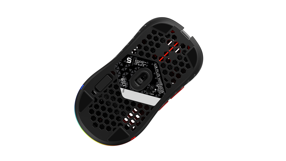 SPC Gear LIX Plus Wireless fekete vezeték nélküli gamer egér