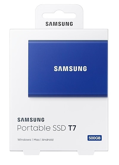 Samsung 1000GB USB 3.2 (MU-PC1T0H/WW) kék T7 külső SSD