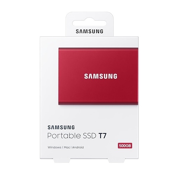 Samsung 2000GB USB 3.2 (MU-PC2T0R/WW) piros T7 külső SSD