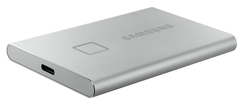 Samsung 2000GB USB 3.2 (MU-PC2T0S/WW) ezüst ujjlenyomatolvasós T7 Touch külső SSD
