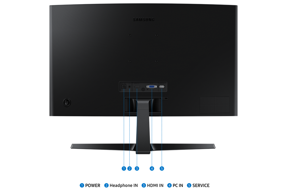 Samsung 24" LS24D366GAUXEN FHD VA 100Hz VGA/HDMI ívelt monitor