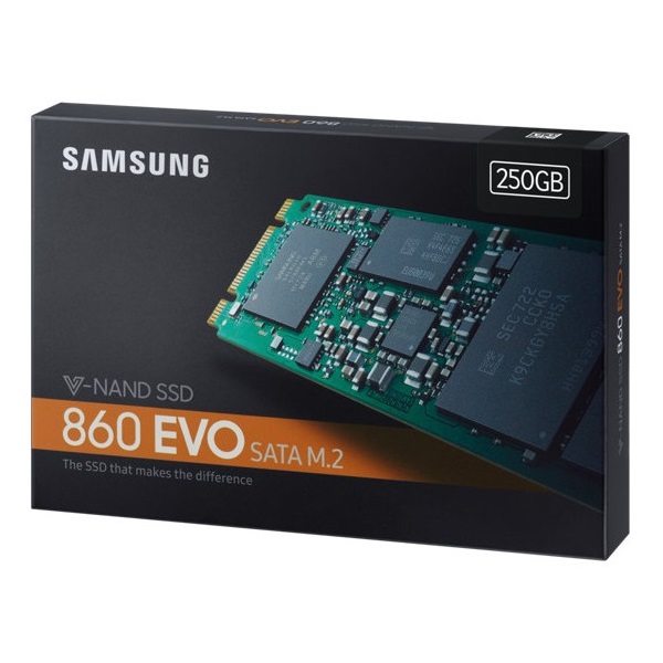Samsung 250GB SATA3 860 EVO M.2 SATA (MZ-N6E250BW) SSD