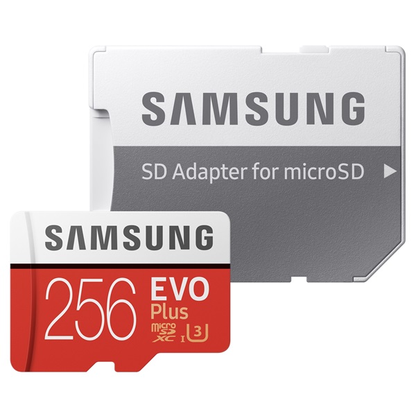 Samsung 256GB SD micro EVO Plus (SDXC Class10) (MB-MC256HA/EU) memóriakártya adapterrel