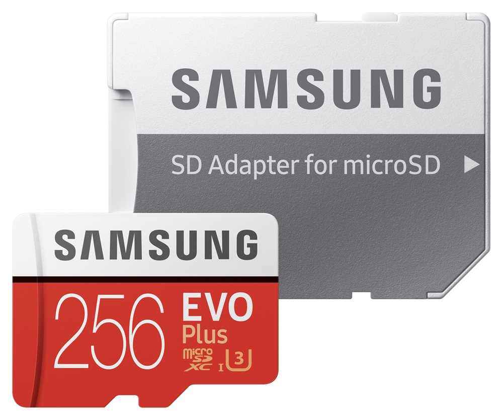 Samsung 256GB SD micro EVO Plus (SDXC Class10) (MB-MC256HA/EU) memóriakártya adapterrel