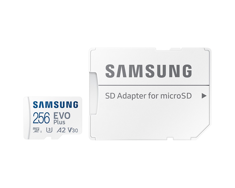 Samsung 256GB SD micro EVO Plus (SDXC Class10 UHS-I) (MB-MC256SA/EU) memóriakártya adapterrel