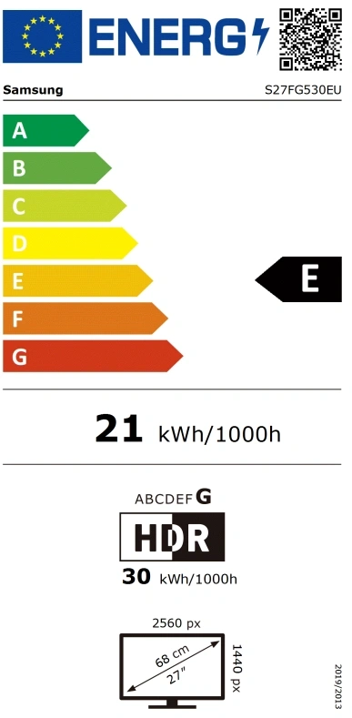 Samsung 27"LS27FG530EUXEN Odyssey G5 QHD IPS 200Hz HDMI, DP gamer monitor