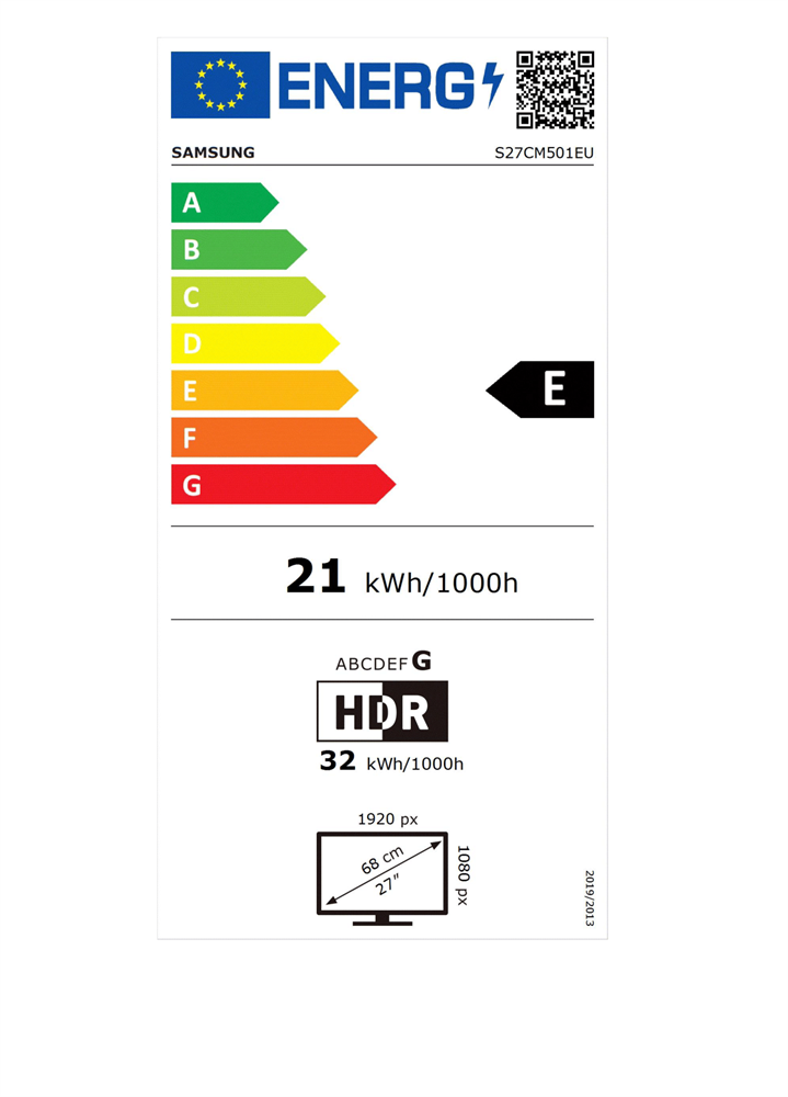 Samsung 27" LS27CM501EUXDU FHD HDMI Smart monitor