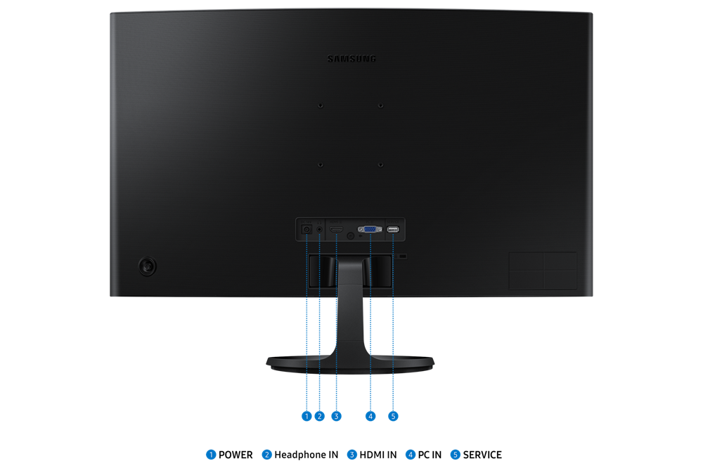 Samsung 27" LS27D360GAUXEN FHD VA 100Hz VGA/HDMI ívelt monitor