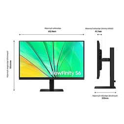 Samsung 27" LS27D600EAUXEN ViewFinity S6 S60D QHD IIPS 100HZ DP/HDMI/USB monitor