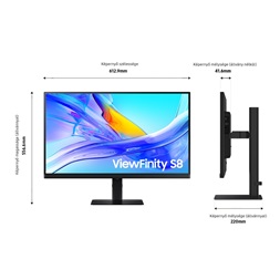 Samsung 27" LS27D800UAUXEN ViewFinity S8 S80UD 4K UHD IPS DP/HDMI/USB/USB-C/RJ45 monitor