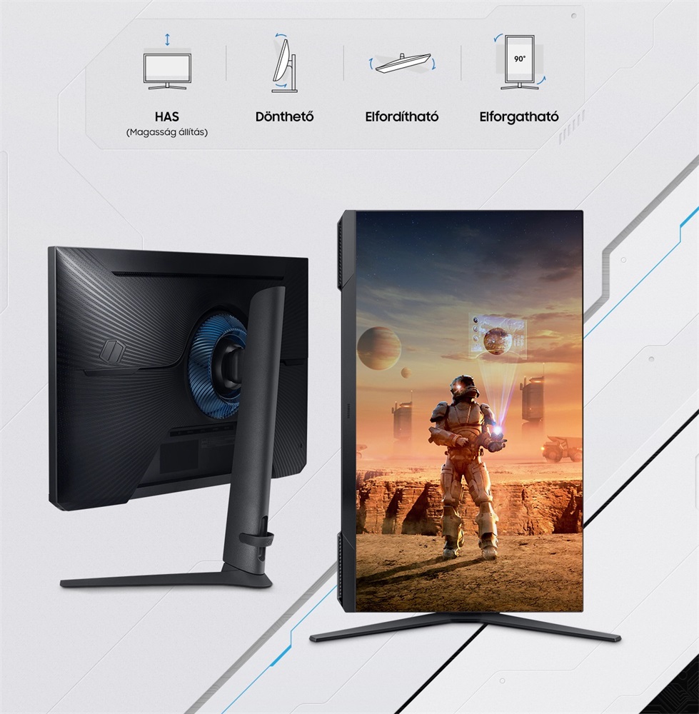 Samsung 27" S27AG300NUX FHD VA 144Hz DP/HDMI fekete gamer monitor