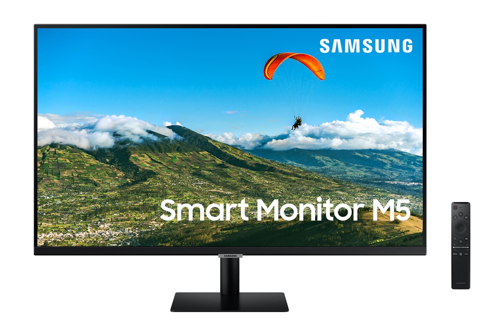Samsung 27" S27AM500NR FHD VA LED HDMI/USB/Bluetooth/WiFi fekete smart monitor távirányítóval