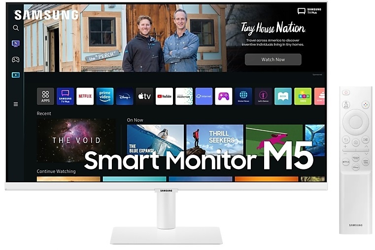 Samsung 27" M5 S27BM501EU FHD VA HDR10 fehér SMART monitor távirányítóval