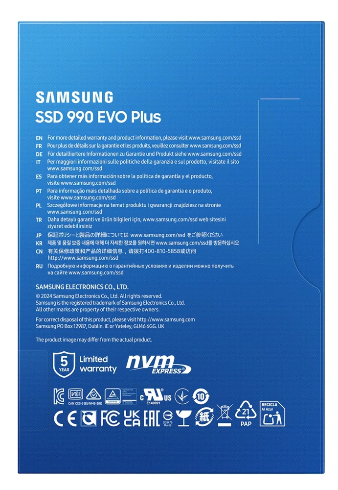 Samsung 2TB M.2 PCIe 5.0 990 EVO (MZ-V9S2T0BW) SSD