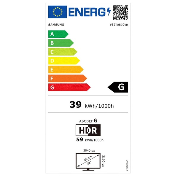 Samsung 31,5" F32TU870VRX LED 4K 2Thunderbolt HDMI Display port sötét kékesszürke HDR10 monitor
