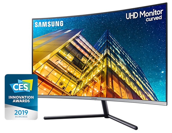 Samsung 31,5" U32R590CWR 4K UHD VA HDMI/DP kékes-sötétszürke ívelt LED monitor