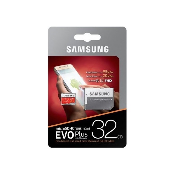 Samsung 32GB SD micro EVO Plus (SDXC Class10) (MB-MC32GA/EU) memóriakártya adapterrel