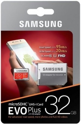 Samsung 32GB SD micro EVO Plus (SDXC Class10) (MB-MC32GA/EU) memóriakártya adapterrel