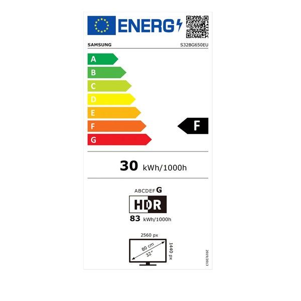 Samsung 32" LS32BG650EUX Gaming&Smart QHD VA 240Hz HDMI/DP/USB gamer ívelt monitor