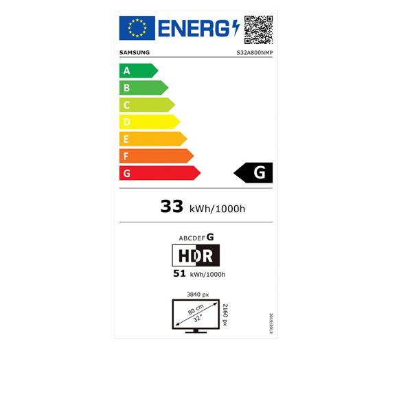 Samsung 32" LS32A800NMPXEN UHD HDMI/DP HDR10 monitor