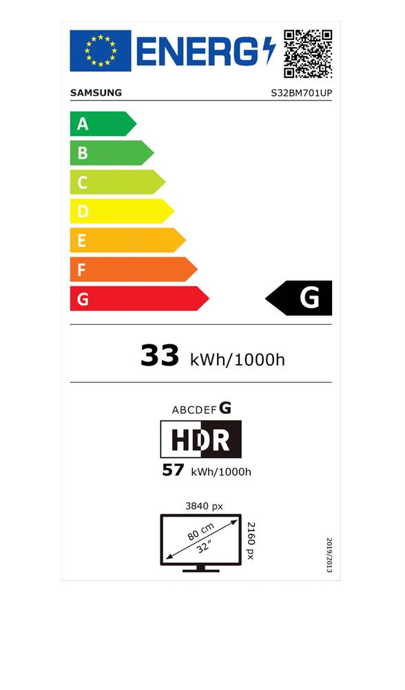 Samsung 32" LS32BM701UPXEN UHD HDMI HDR10 Smart monitor