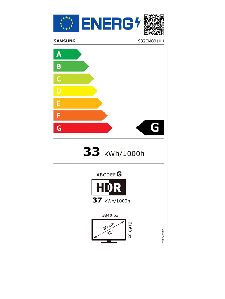 Samsung 32" S32CM801UU UHD HDMI HDR10+ Smart monitor