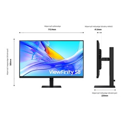 Samsung 32" LS32D800UAUXEN ViewFinity S8 S80UD 4K UHD IPS DP/HDMI/USB/USB-C/RJ45 monitor