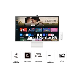 Samsung 32" LS32DM801UUXDU M8 4K UHD VA HDMI/USB/USB-C/Wi-Fi/Bluetooth smart monitor