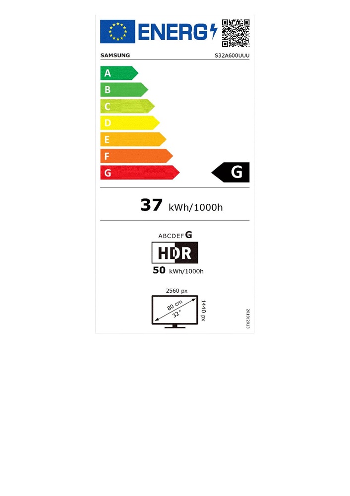 Samsung 32" S32A60PUUU QHD VA DP/HDMI HDR10 monitor