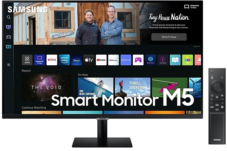 Samsung 32" M5 S32BM500EU FHD VA HDMI/USB/Bluetooth/WiFi fekete smart monitor távirányítóval