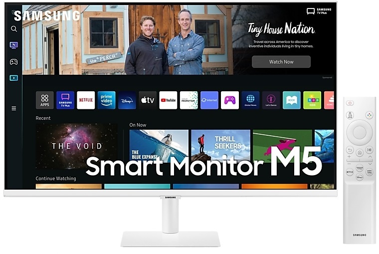 Samsung 32" M5 S32BM501EU FHD VA HDMI/USB/Bluetooth/WiFi fehér smart monitor távirányítóval