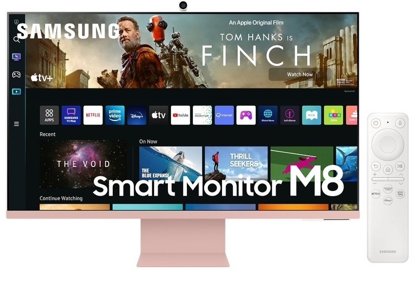 Samsung 32" M8 S32BM80PUU 4K UHD VA USB/Bluetooth/WiFi pink SMART monitor távirányítóval