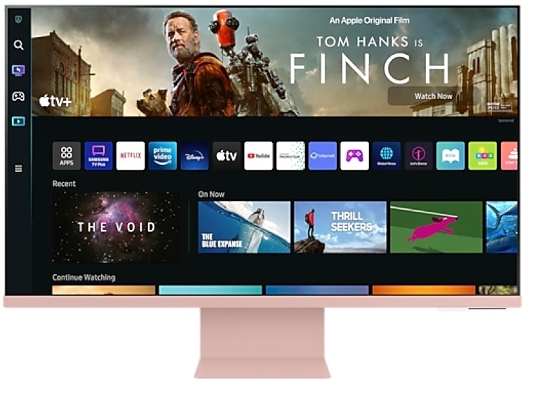 Samsung 32" M8 S32BM80PUU 4K UHD VA USB/Bluetooth/WiFi pink SMART monitor távirányítóval