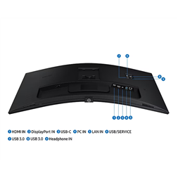 Samsung 34" S65UC UWQHD VA HDMI/DP/USB/USB-C/LAN ívelt monitor