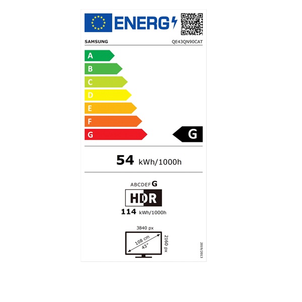 Samsung 43" QE43QN90CATXXH 4K UHD Smart Neo QLED Mini LED TV