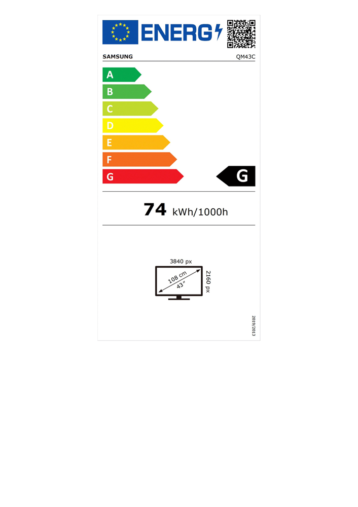 Samsung 43" QM43C 4K UHD IPS LFD kijelző